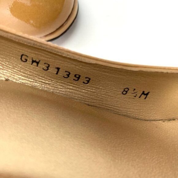 Stuart Weitzman Adobe Aniline Platswoon Nearly Nude Patent Leather Pumps Sz 8.5 - Picture 7 of 13